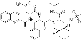 structure of CAS# 149845-06-7, 甲磺酸沙奎拉韦