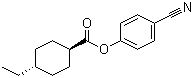 4'-反式-乙基环己基甲酸 4-氰基苯酯分子结构 (CAS 149890-38-0)