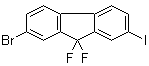 2-溴-9,9-二氟-7-碘-9H-芴分子结构 (CAS 1499193-60-0)