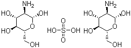 D-氨基葡萄糖硫酸盐分子结构 (CAS 14999-43-0)