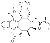 O-乙酰基五味子酯 L分子结构 (CAS 149998-51-6)