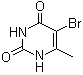 5-溴-6-甲基尿嘧啶分子结构 (CAS 15018-56-1)