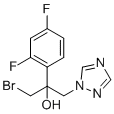 1-溴-2-(2,4-二氟苯基)-3-(1H-1,2,4-三唑-1-基)丙烷-2-醇分子结构 (CAS 150194-52-8)
