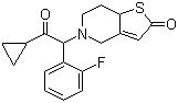 5-[2-环丙基-1-(2-氟苯基)-2-氧代乙基]-5,6,7,7a-四氢噻吩并[3,2-c]吡啶-2(4H)-酮分子结构 (CAS 150322-38-6)