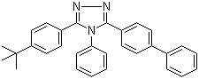 3-(联苯-4-基)-5-(4-叔丁基苯基)-4-苯基-4H-1,2,4-三唑分子结构 (CAS 150405-69-9)