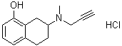 5,6,7,8-四氢-7-(甲基-2-丙炔基氨基)-1-萘酚盐酸盐分子结构 (CAS 150542-92-0)