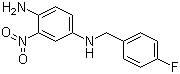 structure of CAS# 150812-21-8, 2-氨基-5-[(4-氟苄基)氨基]-1-硝基苯
