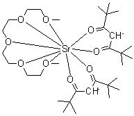 双(2,2,6,6-四甲基庚烷-3,5-二酮)(四乙二醇二甲醚)锶分子结构 (CAS 150939-76-7)