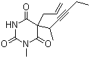 CAS # 151-83-7 (18652-93-2), Methohexital, Methohexitone, 1-Methyl-5-(1-methylpent-2-ynyl)-5-prop-2-enyl-hexahydropyrimidine-2,4,6-trione