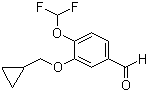 4-(二氟甲氧基)-3-(环丙基甲氧基)苯甲醛分子结构 (CAS 151103-09-2)