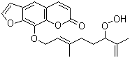 8-(6-过氧化氢-3,7-二甲基-2,7-辛二烯基氧基)补骨脂素分子结构 (CAS 151121-39-0)