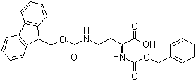 N-苄氧羰基-N'-芴甲氧羰基-L-2,4-二氨基丁酸分子结构 (CAS 151132-82-0)