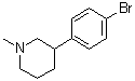 3-(4-溴苯基)-1-甲基哌啶分子结构 (CAS 1512418-42-6)
