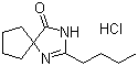 2-丁基-1,3-二氮杂螺环[4,4]壬-1-烯-4-酮盐酸盐分子结构 (CAS 151257-01-1)