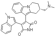 CAS 登录号：151342-35-7, (S)-3-[8-[(二甲基氨基)甲基]-6,7,8,9-四氢吡啶并[1,2-a]吲哚-10-基]-4-(1-甲基-1H-吲哚-3-基)-1H-吡咯-2,5-二酮