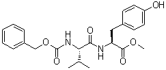 structure of CAS# 15149-72-1, N-苄氧羰基-L-缬氨酰基-L-酪氨酸甲酯