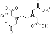 乙二胺四乙酸铜二钾盐分子结构 (CAS 15170-14-6)