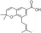2,2-二甲基-8-(3-甲基-2-丁烯基)-2H-苯并吡喃-6-羧酸分子结构 (CAS 151731-50-9)
