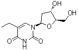 2'-脱氧-5-乙基尿苷分子结构 (CAS 15176-29-1)