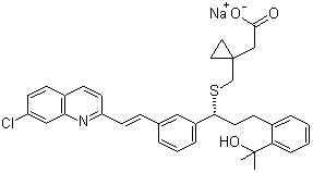 structure of CAS# 151767-02-1, 孟鲁司特钠