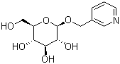 3-吡啶基甲基 beta-D-吡喃葡萄糖苷分子结构 (CAS 151870-75-6)