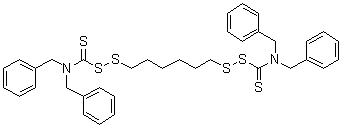 1,6-双(N,N-二苄基硫代氨基甲酰基二硫基)己烷分子结构 (CAS 151900-44-6)