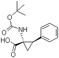 (1S,2R)-1-[[(tert-Butoxy)carbonyl]amino]-2-phenylcyclopropanecarboxylic acid molecular structure (CAS 151910-11-1)