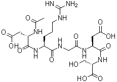 N-乙酰基-L-alpha-天冬氨酰-L-精氨酰甘氨酰-L-alpha-天冬氨酰-L-丝氨酸分子结构 (CAS 151997-55-6)