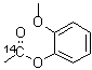 structure of CAS# 15212-03-0, o-Methoxyphenol acetate-1-<sup>14</sup>C