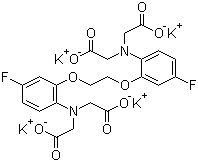 N,N'-[1,2-乙二基双[氧(4-氟-2,1-苯基)]]双[N-(羧甲基)甘氨酸]四钾盐分子结构 (CAS 152290-47-6)