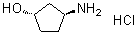 (1R,3R)-3-氨基环戊醇盐酸盐分子结构 (CAS 1523530-42-8)