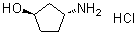 structure of CAS# 1523541-74-3, (1R,3R)-3-氨基环戊醇盐酸盐