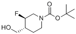 (3R,4R)-rel-叔-丁基3-氟-4-(羟基甲基)哌啶-1-羧酸酯分子结构 (CAS 1523541-88-9)