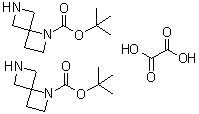 structure of CAS# 1523571-10-9, 1,6-Diazaspiro[3.3]heptane-1-carboxylic acid 1,1-dimethylethyl ester ethanedioate (2:1)