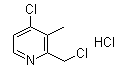 4-氯-2-氯甲基-3-甲基吡啶盐酸盐分子结构 (CAS 152402-97-6)