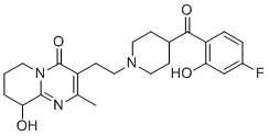 CAS # 152542-03-5, Paliperidone Impurity 4, Paliperidone hydroxy benzoyl analog, 3-[2-[4-(4-fluoro-2-hydroxybenzoyl)piperidin-1-yl]ethyl]-9-hydroxy-2-methyl-6,7,8,9-tetrahydropyrido[1,2-a]pyrimidin-4-one