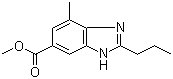 4-甲基-2-丙基-1H-苯并咪唑-6-甲酸甲酯分子结构 (CAS 152628-00-7)