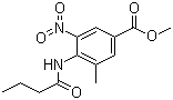 3-甲基-4-丁酰氨基-5-硝基苯甲酸甲酯分子结构 (CAS 152628-01-8)