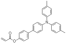 2-丙烯酸 4'-[二(4-甲基苯基)氨基]联苯-4-基酯分子结构 (CAS 152636-45-8)