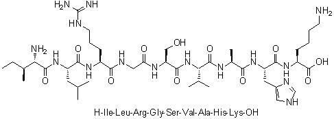 CAS # 152647-29-5, L-Isoleucyl-L-leucyl-L-arginylglycyl-L-seryl-L-valyl-L-alanyl-L-histidyl-L-lysine
