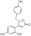 4-(2,4-二羟基苯基)-5-[(4-羟基苯基)甲基]-2(5H)-呋喃酮分子结构 (CAS 152784-32-2)