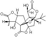 银杏内酯 A分子结构 (CAS 15291-75-5)