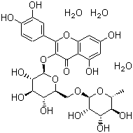 structure of CAS# 153-18-4, 芦丁
