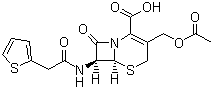 structure of CAS# 153-61-7, 头孢噻吩酸