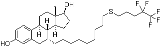 (7a,17b)- 7-[9-[(4,4,5,5,5-五氟戊基)硫]壬基]雌甾-1,3,5(10)-三烯-3,17-二醇分子结构 (CAS 153004-31-0)