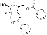 structure of CAS# 153012-08-9, 2-Deoxy-2,2-difluoro-D-ribofuranose-3,5-dibenzoate