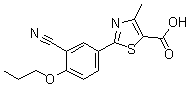 2-(3-氰基-4-丙氧基苯基)-4-甲基-5-噻唑羧酸分子结构 (CAS 1530308-87-2)