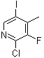 2-氯-3-氟-5-碘-4-甲基吡啶分子结构 (CAS 153035-01-9)