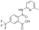 2-[[(6-甲基-2-吡啶基)氨基]羰基]-5-(三氟甲基)苯甲酸分子结构 (CAS 1531634-31-7)
