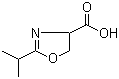 structure of CAS# 153180-21-3, 2-异丙基-4,5-二氢恶唑-4-甲酸
